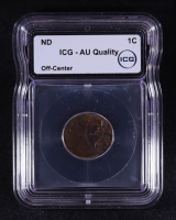 (ND) Lincoln Memorial 1C Cent - Mint Error, Struck Off-Cent (ICG AU Quality) at PristineAuction.com