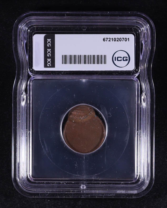 (ND) Lincoln Memorial 1C Cent - Mint Error, Struck Off-Cent (ICG MS62 RB) at PristineAuction.com (ND) Lincoln Memorial 1C Cent - Mint Error, Struck Off-Cent (ICG MS62 RB) at PristineAuction.com