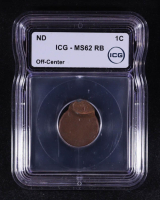 (ND) Lincoln Memorial 1C Cent - Mint Error, Struck Off-Cent (ICG MS62 RB) at PristineAuction.com