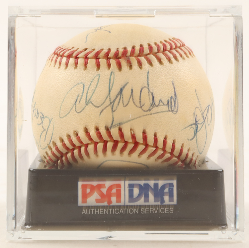 "The Beach Boys" ONL Baseball Signed & Inscribed By (6) with Al Jardine, Carl Wilson, Mike Love, Bruce Johnston (PSA) at PristineAuction.com "The Beach Boys" ONL Baseball Signed & Inscribed By (6) with Al Jardine, Carl Wilson, Mike Love, Bruce Johnston (PSA) at PristineAuction.com