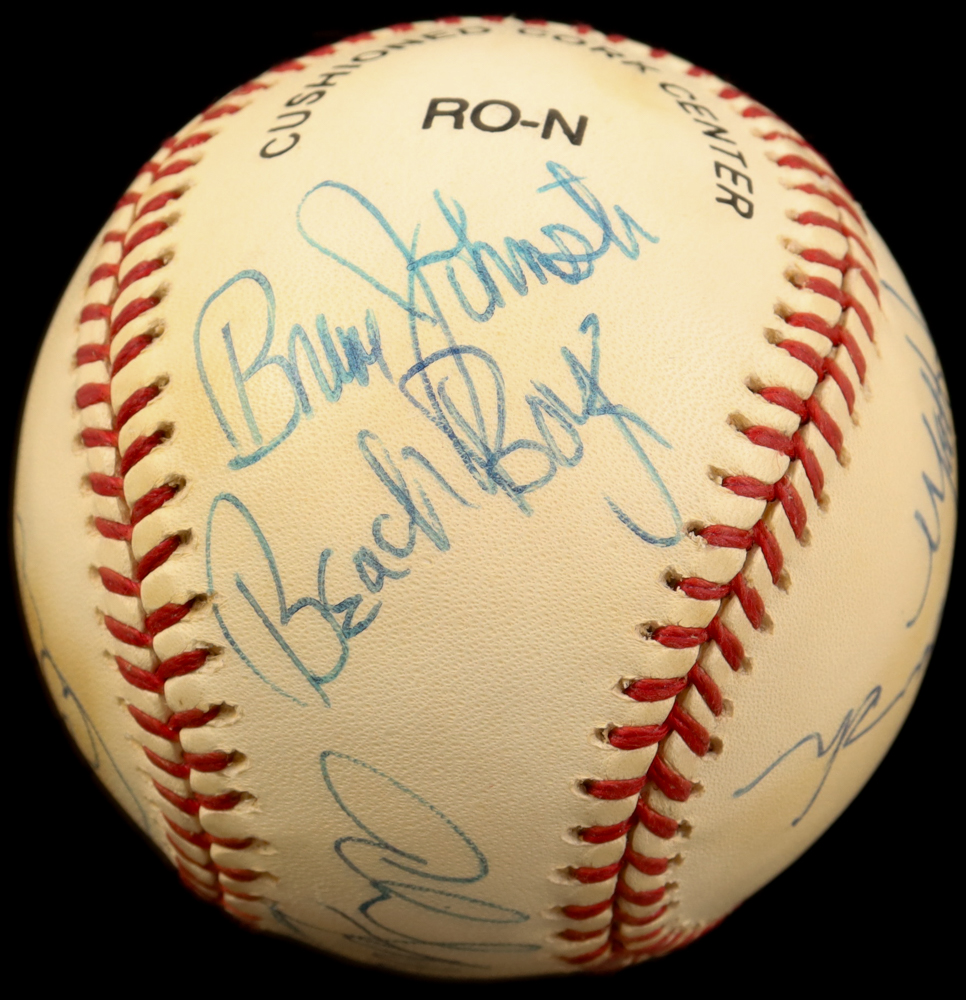 "The Beach Boys" ONL Baseball Signed & Inscribed By (6) with Al Jardine, Carl Wilson, Mike Love, Bruce Johnston (PSA) at PristineAuction.com "The Beach Boys" ONL Baseball Signed & Inscribed By (6) with Al Jardine, Carl Wilson, Mike Love, Bruce Johnston (PSA) at PristineAuction.com