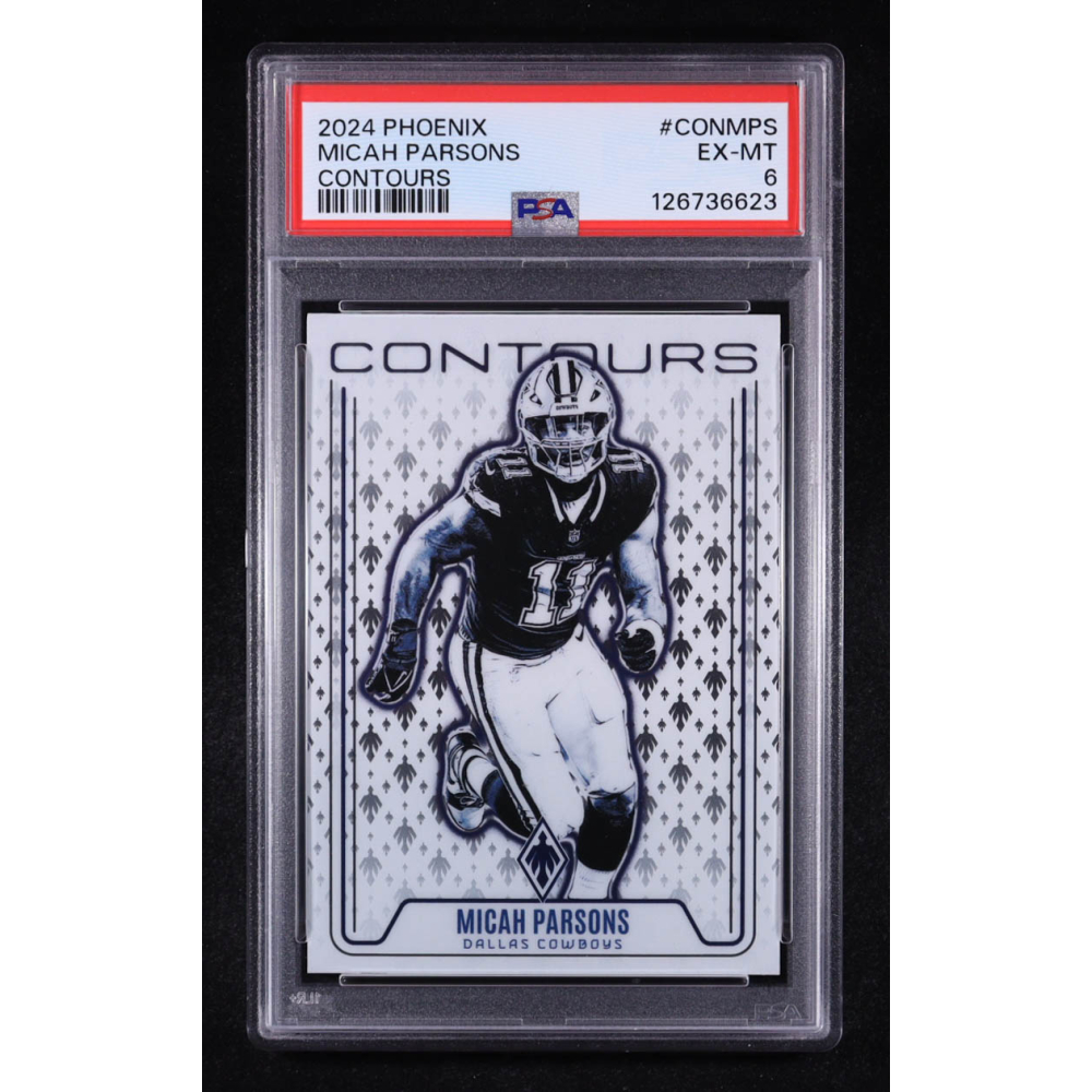 Micah Parsons 2024 Panini Phoenix Contours #2 (PSA 6) at PristineAuction.com