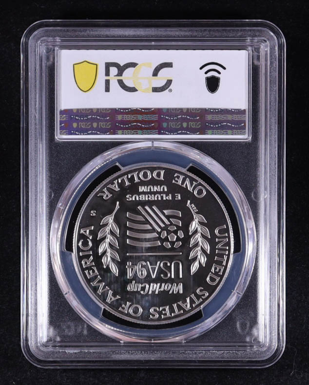1994-S World Cup Commemorative Silver $1 Dollar (PCGS PR69DCAM) at PristineAuction.com 1994-S World Cup Commemorative Silver $1 Dollar (PCGS PR69DCAM) at PristineAuction.com