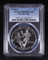 1994-S World Cup Commemorative Silver $1 Dollar (PCGS PR69DCAM) at PristineAuction.com