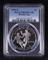 1994-S World Cup Commemorative Silver $1 Dollar (PCGS PR69DCAM) at PristineAuction.com