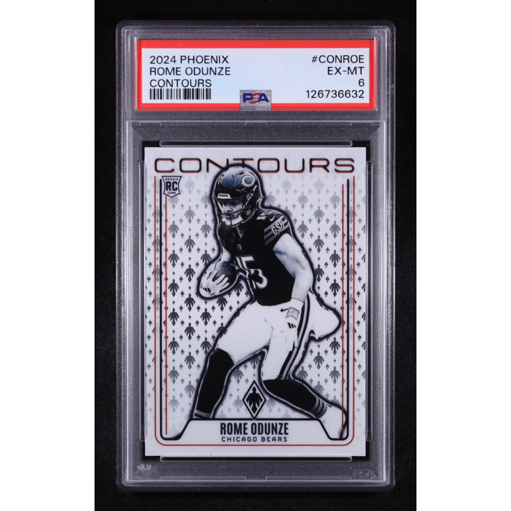 Rome Odunze 2024 Panini Phoenix Contours #21 RC (PSA 6) at PristineAuction.com