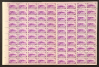 U.S. Postage 3¢ "Puerto Rico Territory" Stamp - Issued November 25th 1937 - Full Original Uncut Sheet Of (50) Stamps at PristineAuction.com
