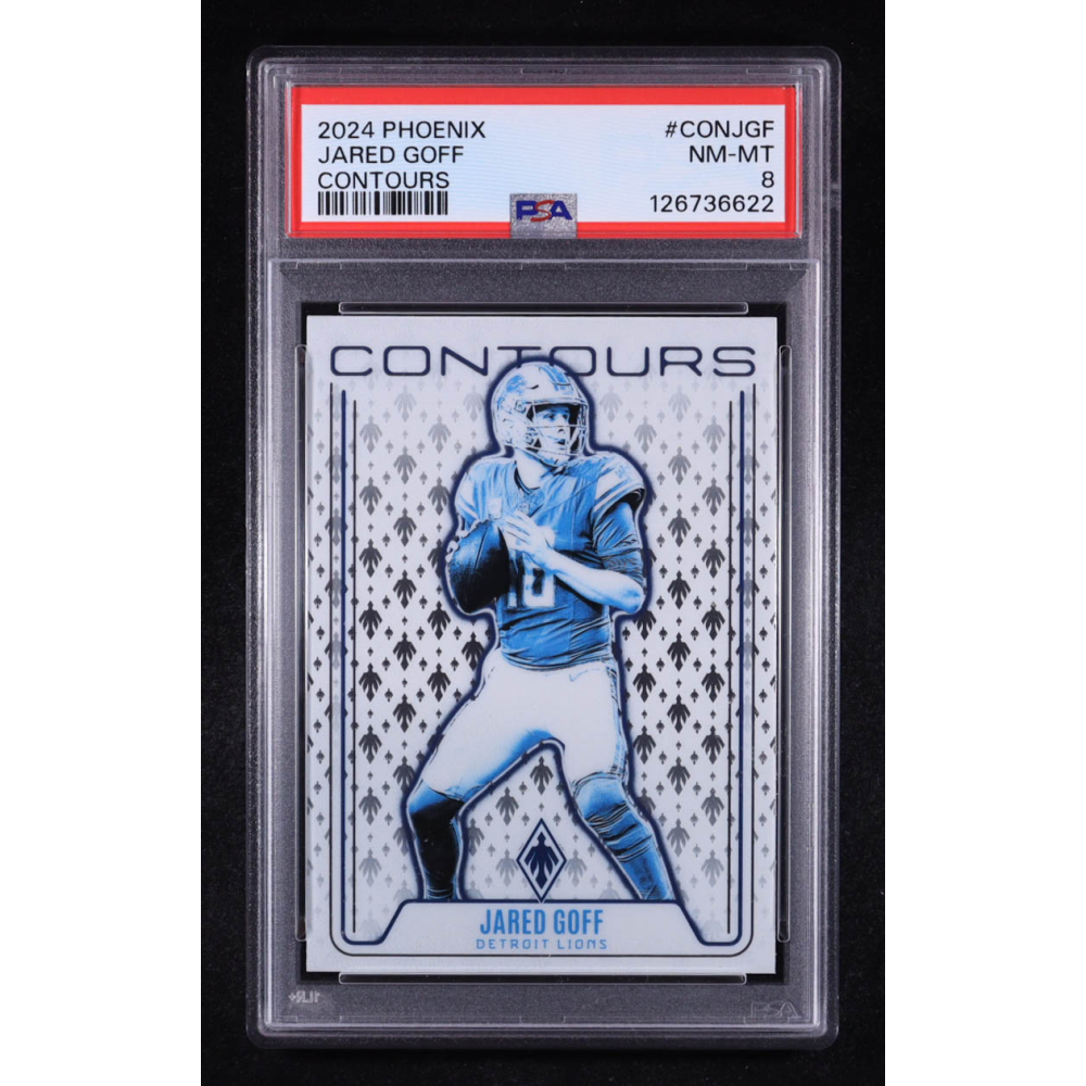 Jared Goff 2024 Panini Phoenix Contours #23 (PSA 8) at PristineAuction.com
