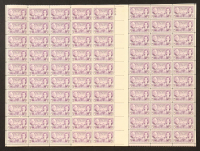 U.S. Postage 3¢ "The Alamo" Texas Centennial Stamp - Issued March 2nd 1936 - Full Original Uncut Sheet Of (50) Stamps at PristineAuction.com