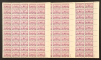 U.S. Postage 3&cent; "Sherman, Grant, Sheridan" Civil War Generals Stamp - Issued February 18th 1937 - Full Original Uncut Sheet Of (50) Stamps at PristineAuction.com