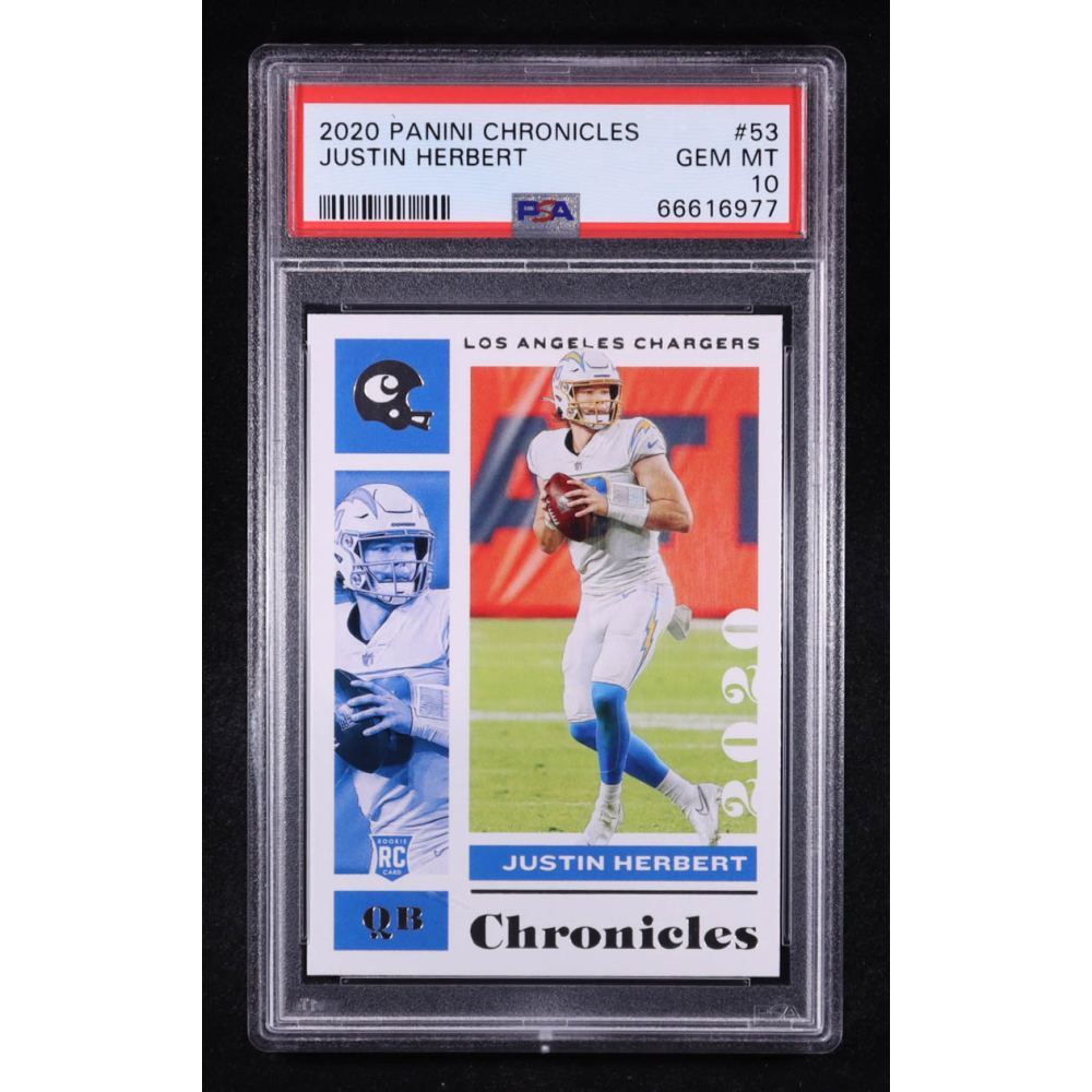 Justin Herbert 2020 Panini Chronicles #53 RC (PSA 10) at PristineAuction.com