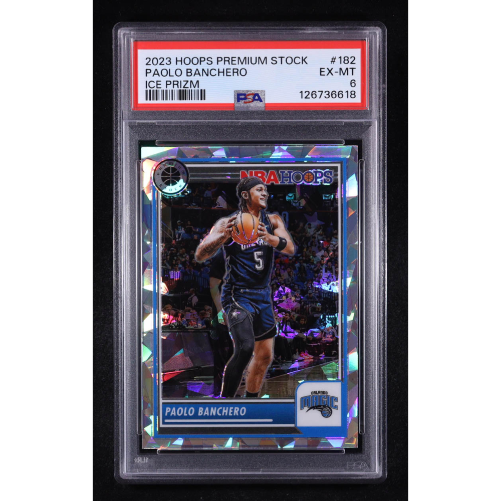 Paolo Banchero 2023 Hoops Premium Stock Ice Prizm #182 (PSA 6) at PristineAuction.com