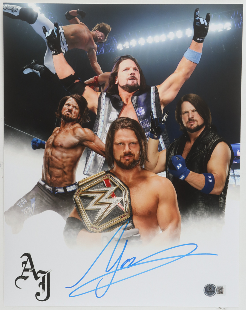 AJ Styles Signed WWE 11x14 Photo (Beckett) at PristineAuction.com AJ Styles Signed WWE 11x14 Photo (Beckett) at PristineAuction.com