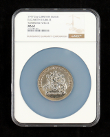 1977 G.Britain Elizabeth II Jubilee, Tunbridge Wells - 2 Ounce Silver Medal (NGC MS67) - 2157789-001 at PristineAuction.com