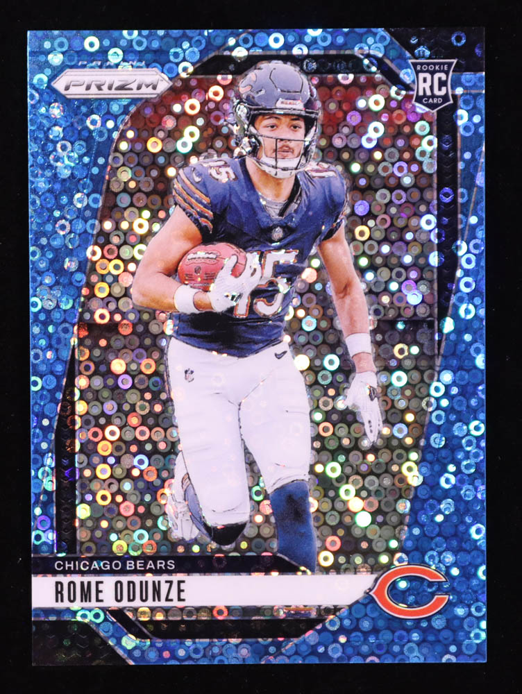 Rome Odunze 2024 Panini Prizm Prizms No Huddle Blue #385 RC #41/99