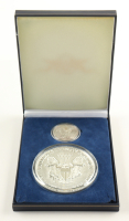 2015 American Silver Eagle (2) Coin Set - 1oz Fine Silver American Eagle Coin & Half Pound American Eagle Design Proof Replica at PristineAuction.com