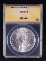 1880-S Morgan Silver $1 Dollar (ANACS MS64) at PristineAuction.com