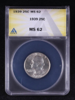 1939 Washington 25C Silver Quarter (ANACS MS62) at PristineAuction.com