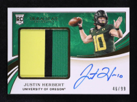 Justin Herbert 2020 Immaculate Collection Collegiate Rookie Patch Autographs #104 RC #46/99 at PristineAuction.com