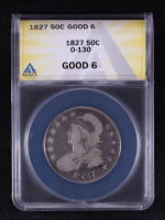 1827 Capped Bust 50C Silver Half Dollar, O-130 / R3 (ANACS G6) at PristineAuction.com