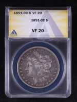 1891-CC Morgan Silver $1 Dollar (ANACS VF20) at PristineAuction.com