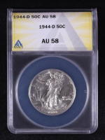 1944-D Walking Liberty 50C Silver Half Dollar (ANACS AU58) at PristineAuction.com
