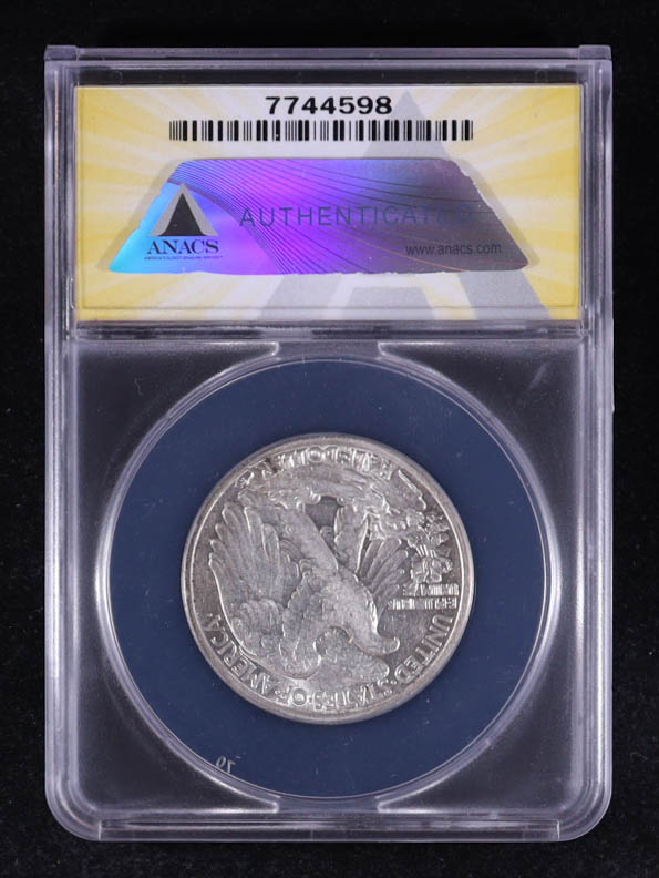 1943 Walking Liberty 50C Silver Half Dollar (ANACS AU55) at PristineAuction.com 1943 Walking Liberty 50C Silver Half Dollar (ANACS AU55) at PristineAuction.com