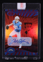 Justin Herbert 2024 Panini Illusions Trophy Collection Signatures Red #49 #76/99 at PristineAuction.com