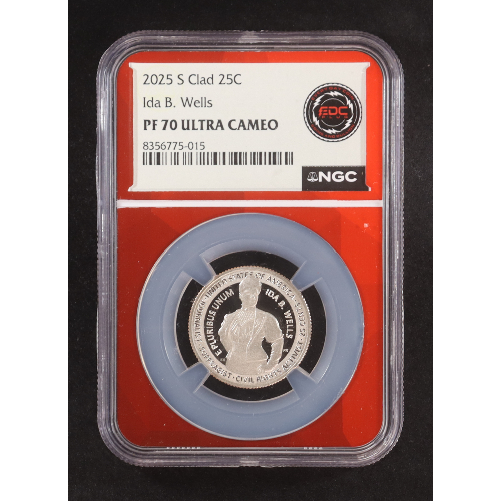 2025-S U.S. Proof Quarter, American Women Series - Ida B. Wells (NGC PF70 ULTRA CAMEO) at PristineAuction.com