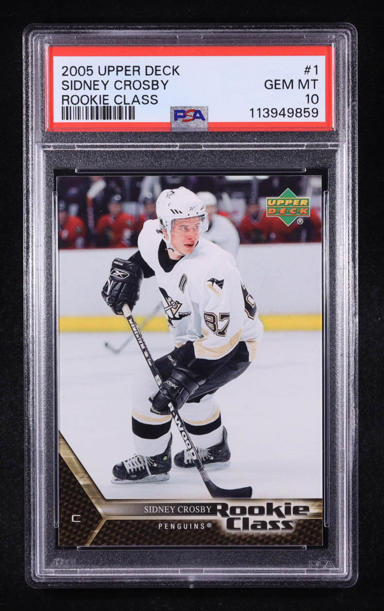 Sidney Crosby 2005-06 Upper Deck Class #1 RC (PSA 10) at PristineAuction.com Sidney Crosby 2005-06 Upper Deck Class #1 RC (PSA 10) at PristineAuction.com