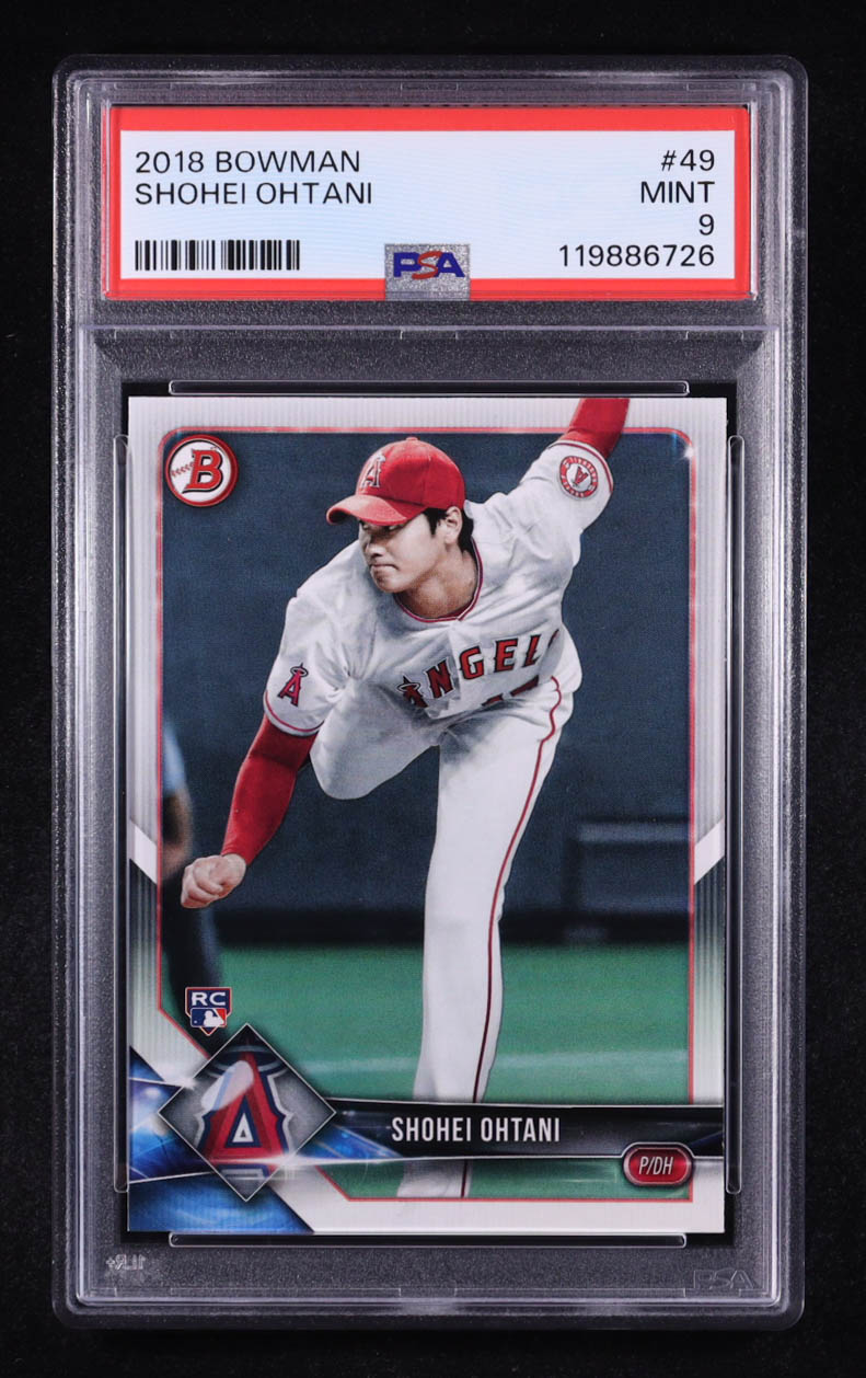 Shohei Ohtani 2018 Bowman #49 RC (PSA 9) at PristineAuction.com Shohei Ohtani 2018 Bowman #49 RC (PSA 9) at PristineAuction.com