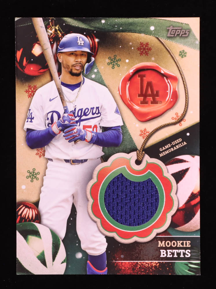 Mookie Betts 2024 Topps Holiday Relics #RCMB at PristineAuction.com Mookie Betts 2024 Topps Holiday Relics #RCMB at PristineAuction.com