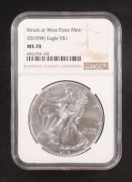 2019-(W) American Silver Eagle - Struck at West Point Mint (NGC MS70) at PristineAuction.com