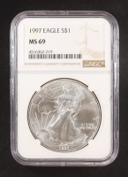 1997 American $1 Dollar Silver Eagle (NGC MS69) at PristineAuction.com