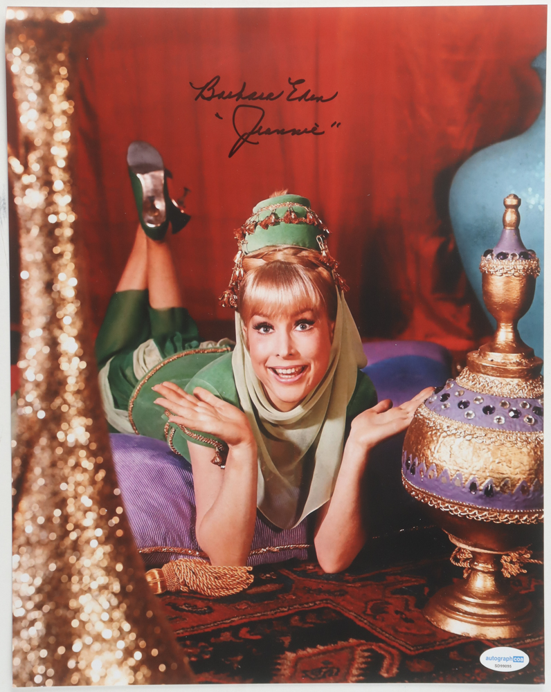Barbara Eden Signed "I Dream of Jeannie" 11x14 Photo Inscribed "Jeannie" (ACOA) at PristineAuction.com Barbara Eden Signed "I Dream of Jeannie" 11x14 Photo Inscribed "Jeannie" (ACOA) at PristineAuction.com