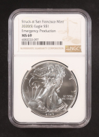 2020-(S) American Silver Eagle, Emergency Production - Struck at San Francisco Mint (NGC MS69) at PristineAuction.com