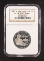 1993-S James Madison Commemorative 50C Proof Half Dollar (NGC PF68 ULTRA CAMEO) at PristineAuction.com