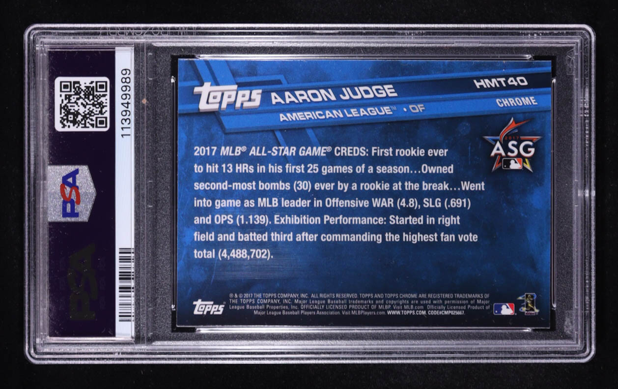 Aaron Judge 2017 Topps Chrome Update #HMT40 AS RC (PSA 10) at PristineAuction.com Aaron Judge 2017 Topps Chrome Update #HMT40 AS RC (PSA 10) at PristineAuction.com