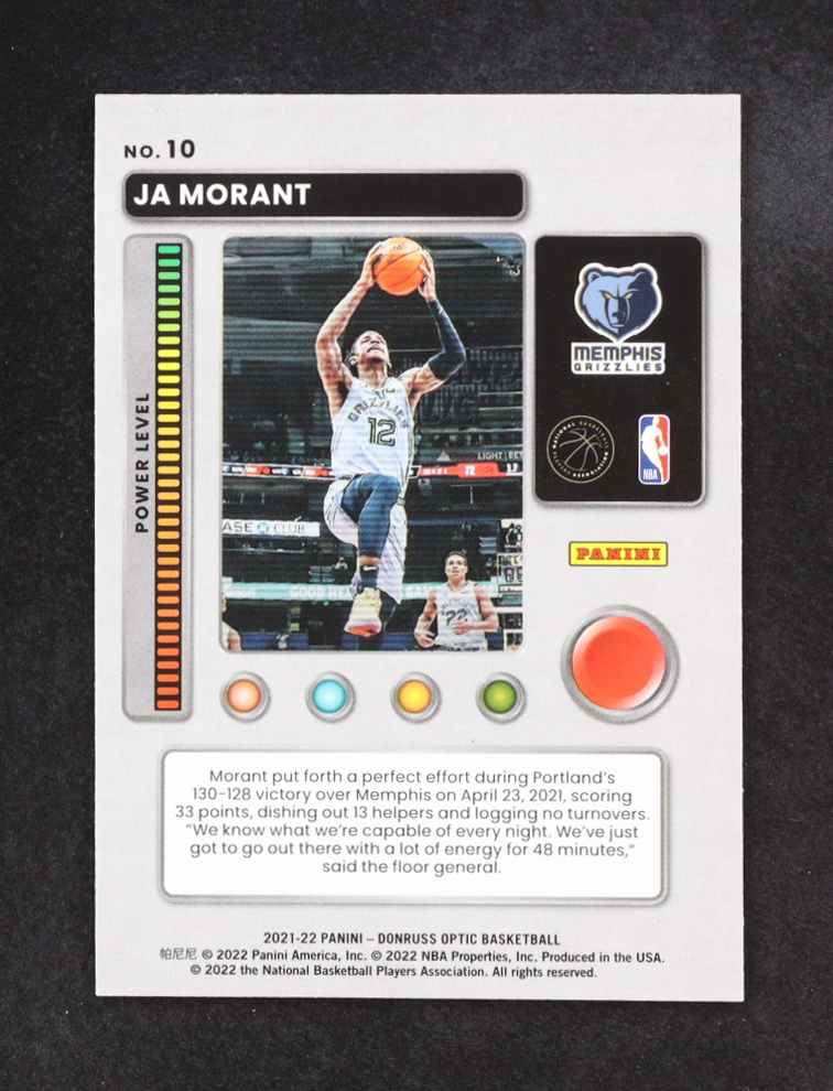 Ja Morant 2021-22 Donruss Optic T-Minus 3...2...1 #10 at PristineAuction.com Ja Morant 2021-22 Donruss Optic T-Minus 3...2...1 #10 at PristineAuction.com