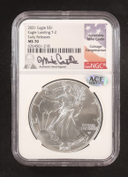 2021 American Silver Eagle Type 2, Early Releases - Mike Castle Signature Label (NGC MS69) at PristineAuction.com