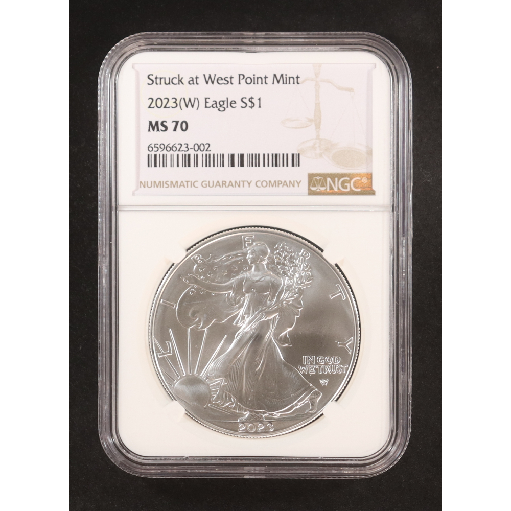 2023-(W) American Silver Eagle - Struck at West Point Mint (NGC MS70) at PristineAuction.com
