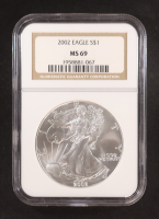2002 American $1 Dollar Silver Eagle (NGC MS69) at PristineAuction.com
