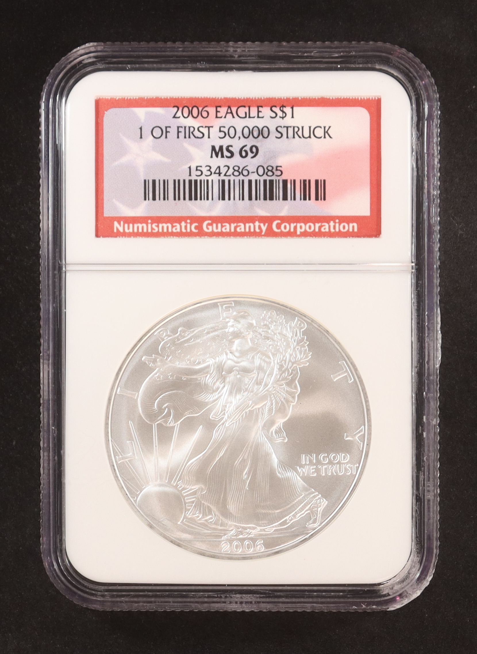 2006 American Silver Eagle, First 50,000 Struck (NGC MS69) at PristineAuction.com 2006 American Silver Eagle, First 50,000 Struck (NGC MS69) at PristineAuction.com