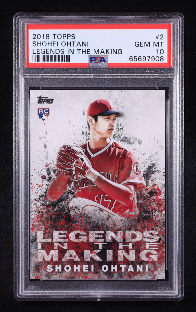 Shohei Ohtani 2018 Topps Legends in the Making Series 2 #LITM2 RC (PSA 10) at PristineAuction.com Shohei Ohtani 2018 Topps Legends in the Making Series 2 #LITM2 RC (PSA 10) at PristineAuction.com