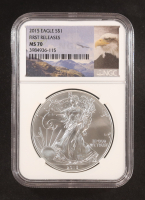 2015 American $1 Dollar Silver Eagle, First Releases (NGC MS70) at PristineAuction.com