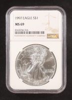 1997 American $1 Dollar Silver Eagle (NGC MS69) at PristineAuction.com