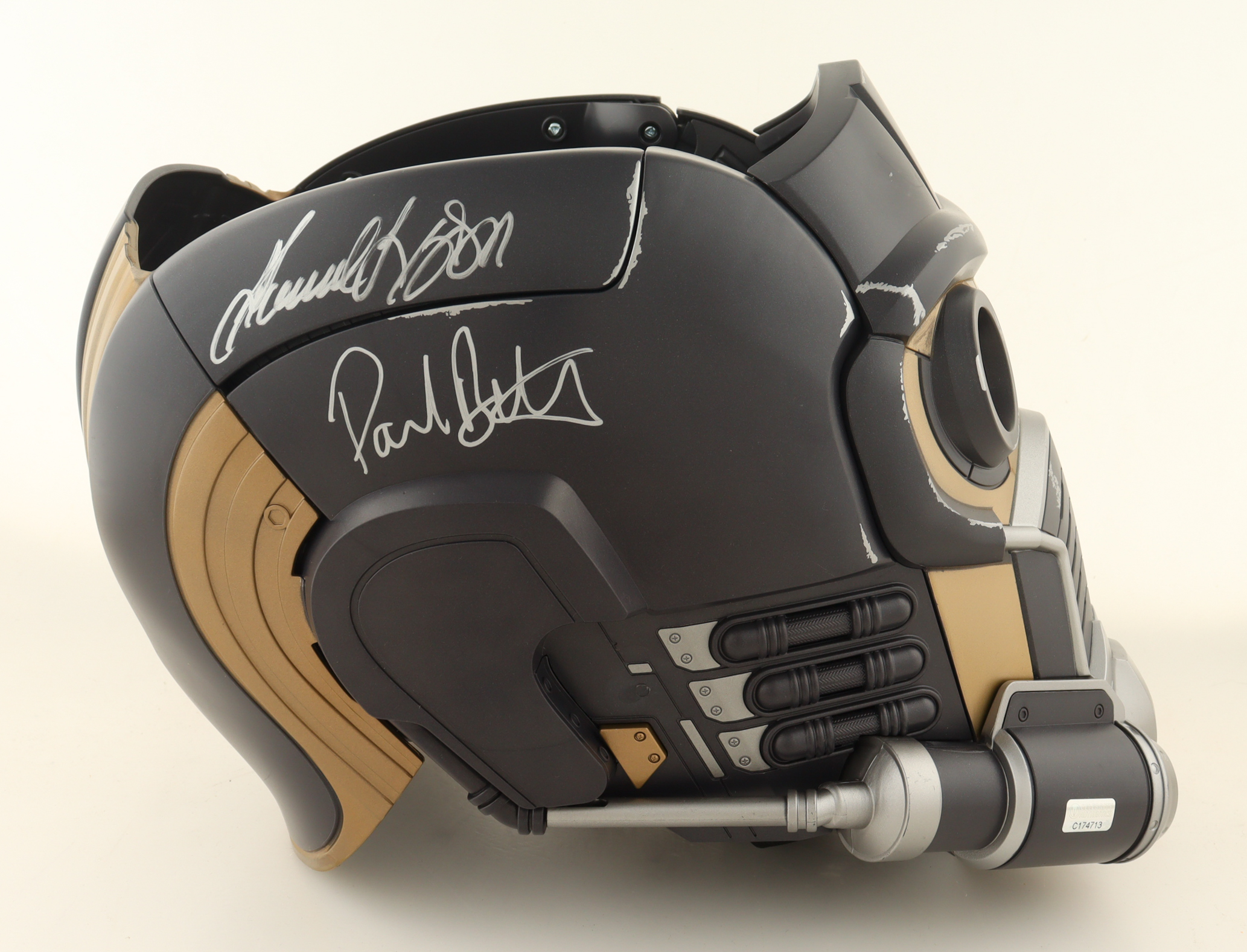 The Avengers | "Guardians of the Galaxy" Marvel Legends Star-Lord Electronic Helmet Signed by (4) with Samuel L. Jackson, Paul Rudd (Celebrity Authentics) at PristineAuction.com The Avengers | "Guardians of the Galaxy" Marvel Legends Star-Lord Electronic Helmet Signed by (4) with Samuel L. Jackson, Paul Rudd (Celebrity Authentics) at PristineAuction.com