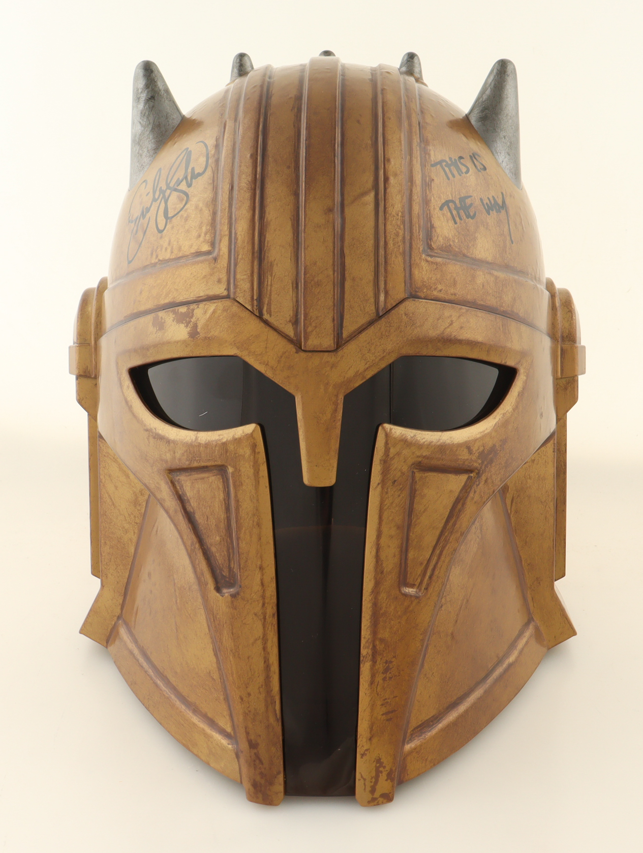 Emily Swallow Signed "Star Wars" Black Series The Armorer Helmet Inscribed "This Is the Way" (Celebrity Authentics) at PristineAuction.com Emily Swallow Signed "Star Wars" Black Series The Armorer Helmet Inscribed "This Is the Way" (Celebrity Authentics) at PristineAuction.com
