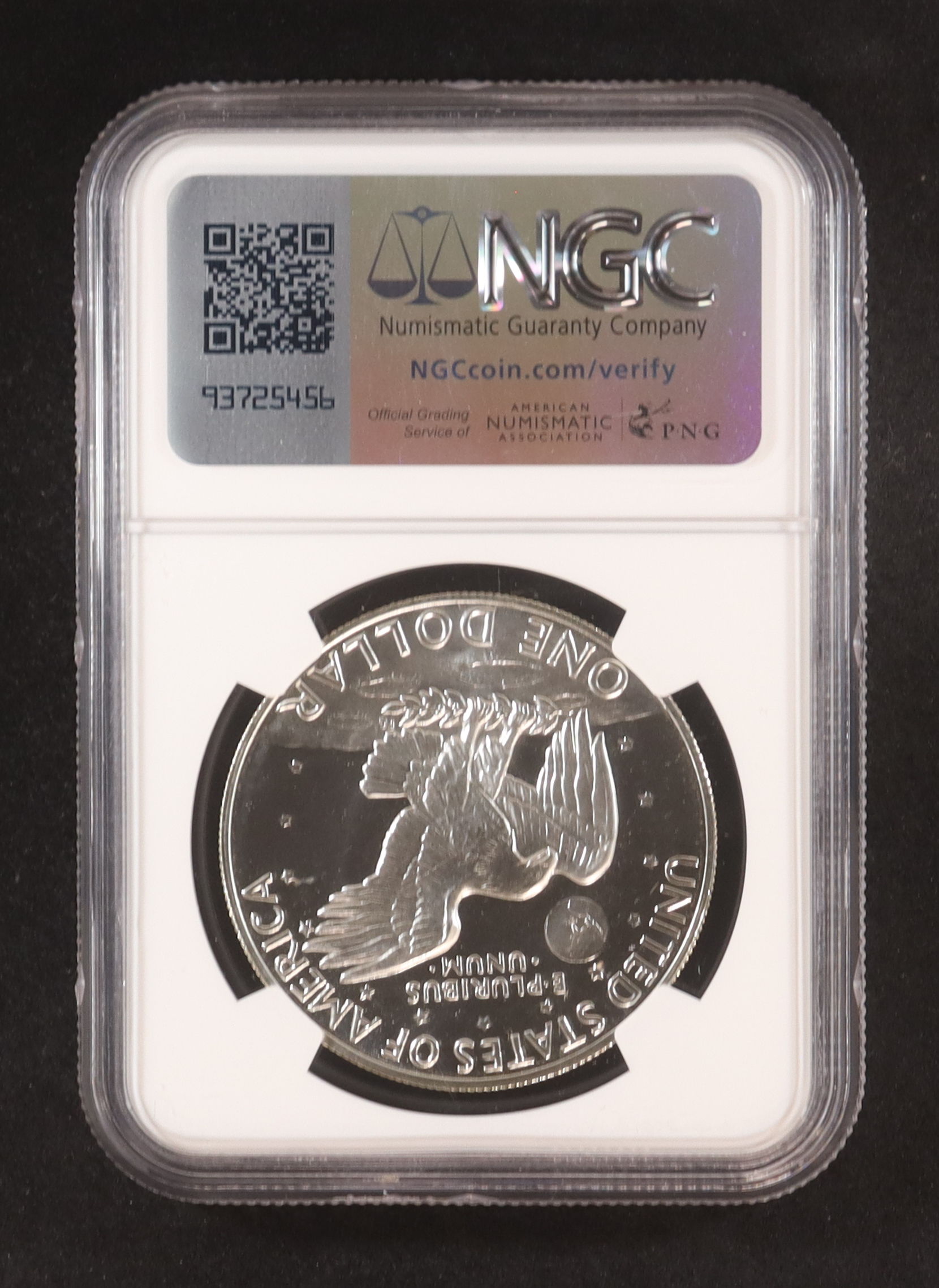 1973-S Eisenhower Proof Silver $1 Dollar - 34th President Signature Label (NGC PF68 ULTRA CAMEO) at PristineAuction.com 1973-S Eisenhower Proof Silver $1 Dollar - 34th President Signature Label (NGC PF68 ULTRA CAMEO) at PristineAuction.com