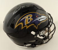 Lamar Jackson Signed Ravens Full-Size Authentic On-Field Speedflex Helmet (JSA) at PristineAuction.com